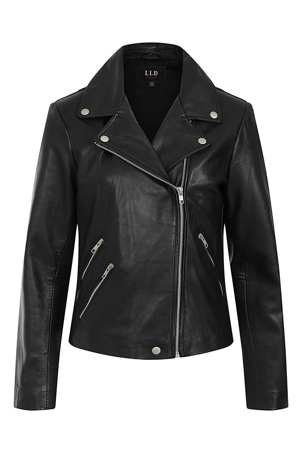 Women's Biker Style Real Leather Jacket - CELIA - London Leathers Direct